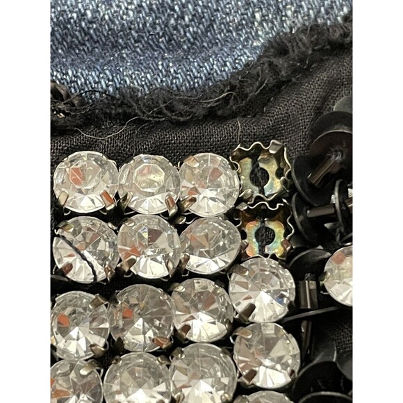 Club Coo’s Flared Jeans Denim Sz 29 30x31 Dark Wash Large Bow Embroidery Y2K - Picture 12 of 12